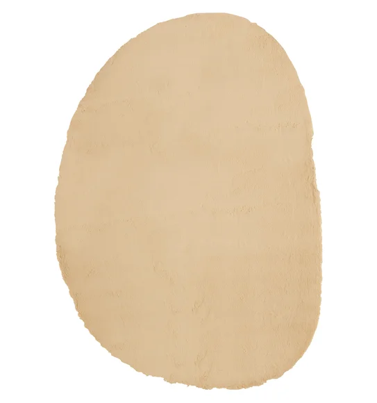 Angola 2 Solid Oval Shaped Carpet Camel