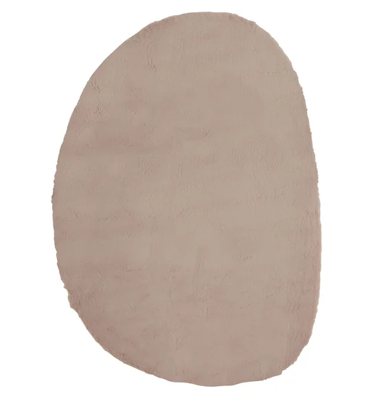 Angola 2 Solid Oval Shaped Carpet Blush