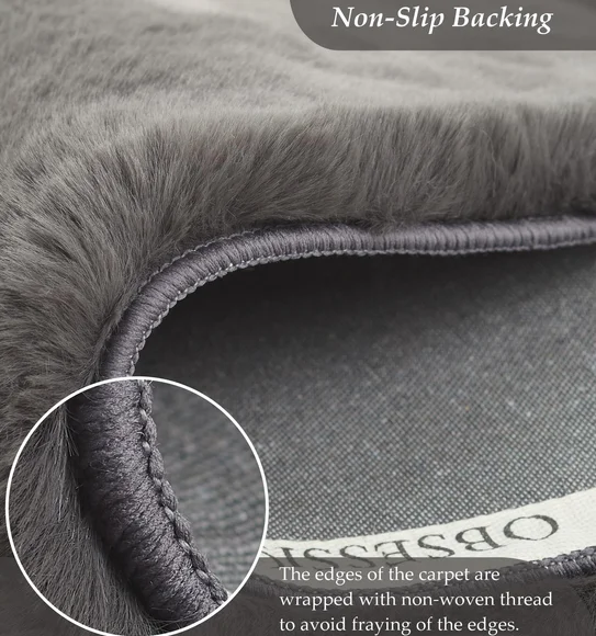 Angola 2 Solid Oval Shaped Carpet D Grey