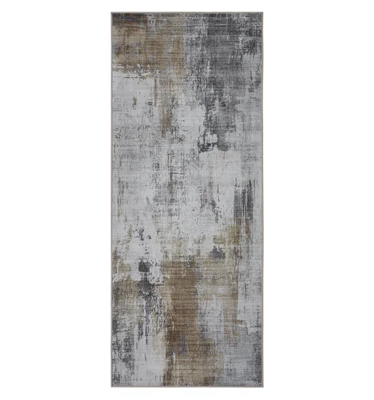 Pop Abstract Runner Cream and Grey