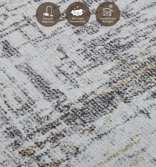 Pop Abstract Runner Cream and Grey