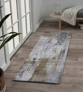 Pop Abstract Runner Cream and Grey