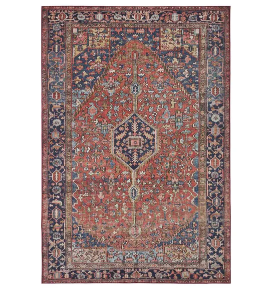 Pop Classical Carpet Rust and Navy