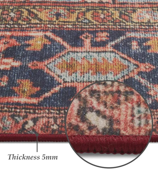 Pop Classical Carpet Rust and Navy