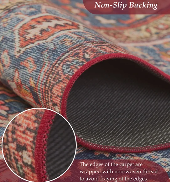 Pop Classical Carpet Rust and Navy