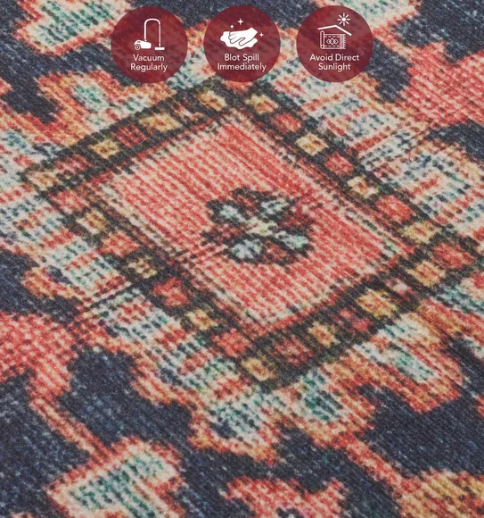 Pop Classical Carpet Rust and Navy