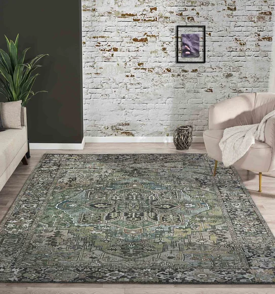 Pop Classical Carpet Green and Oilve