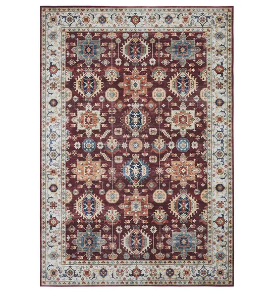 Pop Classical Carpet Maroon and Cream
