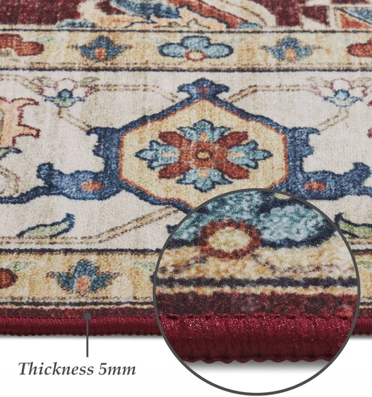 Pop Classical Carpet Maroon and Cream