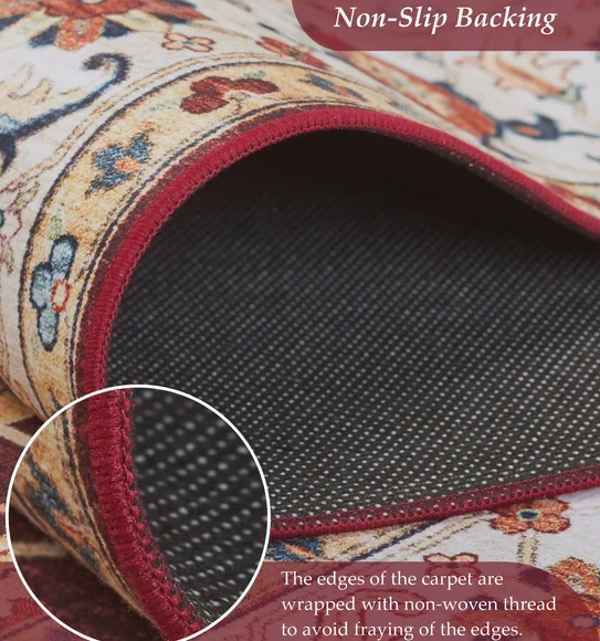 Pop Classical Carpet Maroon and Cream