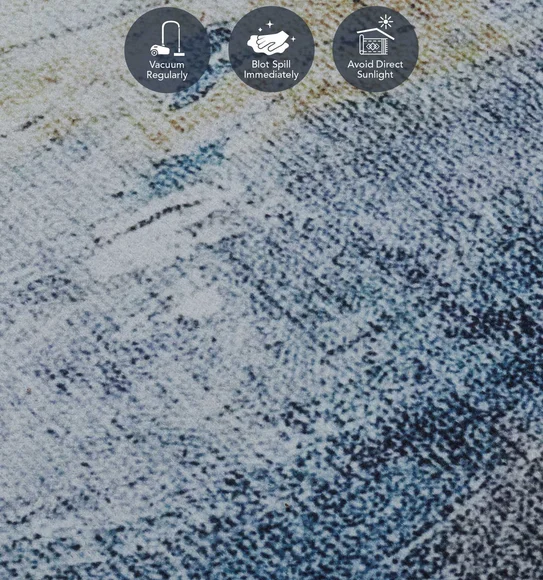 Pop Abstract Carpet Blue