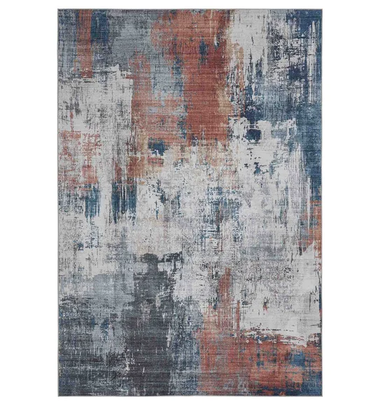 Pop Abstract Carpet Ivory and Rust
