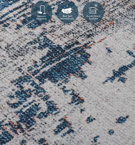 Pop Abstract Carpet Ivory and Rust