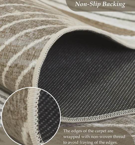 Pop Geometric Carpet Brown and Cream