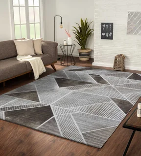 Pop Geometric Carpet Brown and Cream