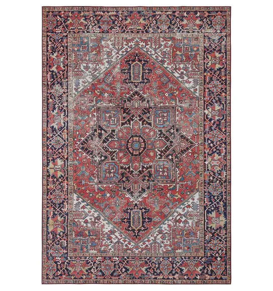 Pop Classical Carpet Navy and Rust