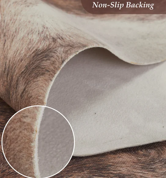 Hides Abstract Carpet Brown and Cream