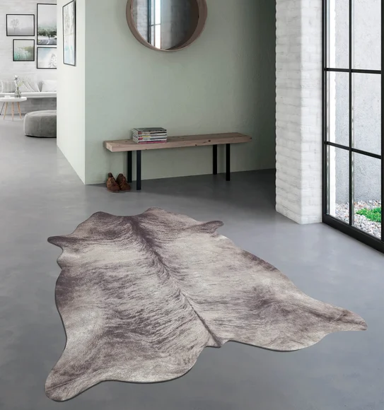 Hides Abstract Carpet D Brown