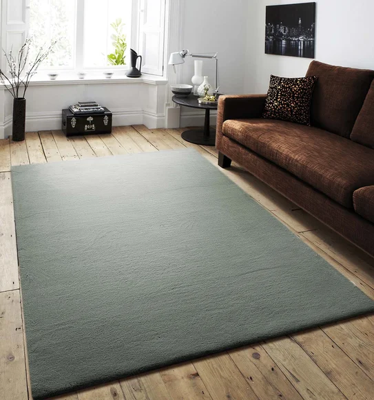 New Oslo Rabit Fur Carpet Aqua