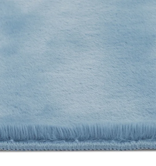 New Oslo Rabit Fur Carpet Blue