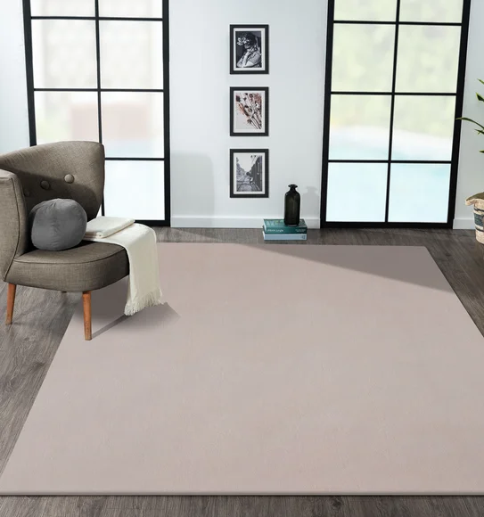 New Oslo Rabit Fur Carpet Peach