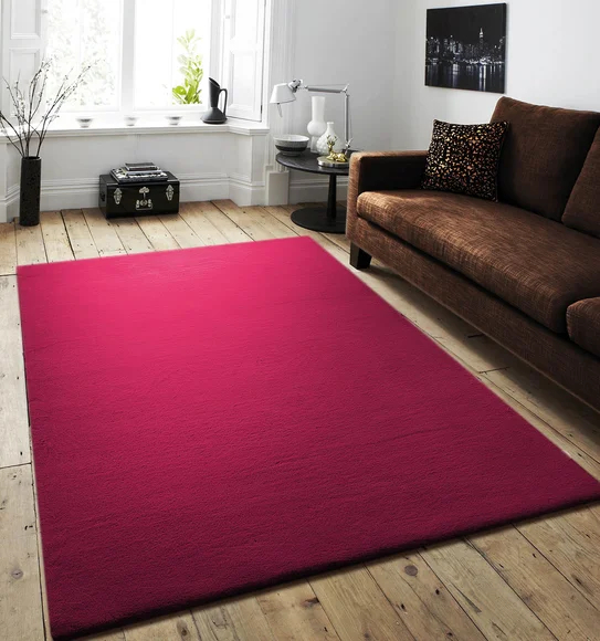 New Oslo Rabit Fur Carpet Wine