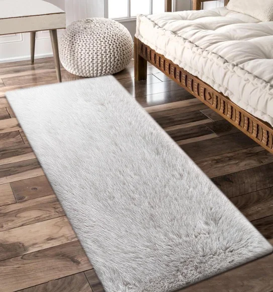 Hudson Shaggy Runner Cream