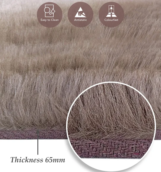 Hudson Shaggy Runner Brown