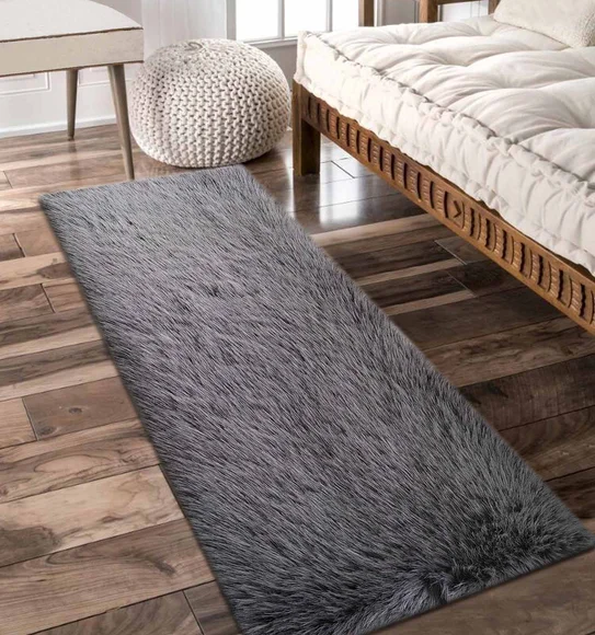 Hudson Shaggy Runner Charcoal