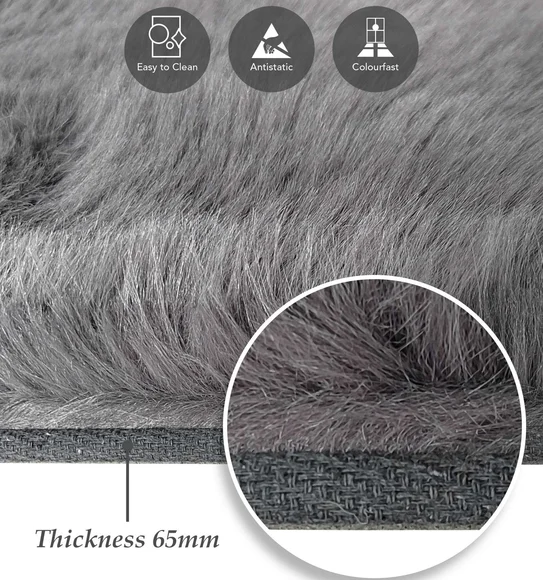 Hudson Shaggy Runner Charcoal