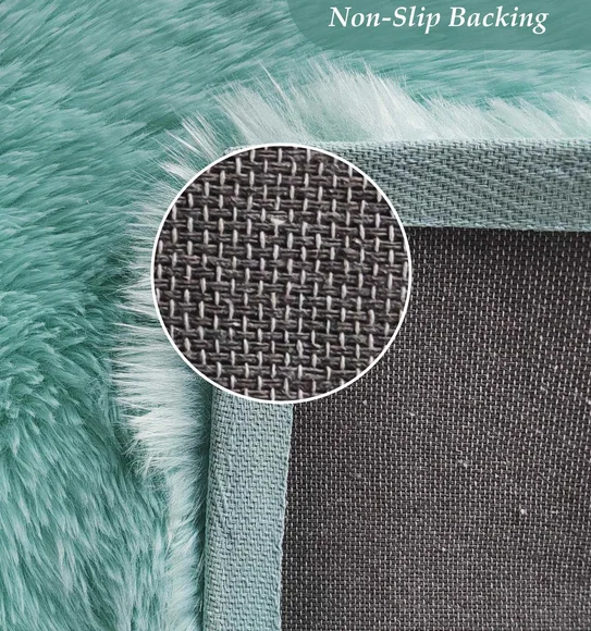 Fiona Solid Machine Made Carpet Teal Blue