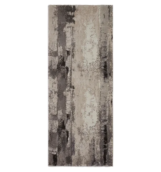 Alan Polypropylene Abstract Runner Grey and Brown