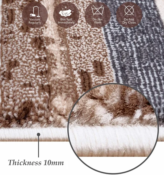 Alan Polypropylene Modern Runner Brown and Grey