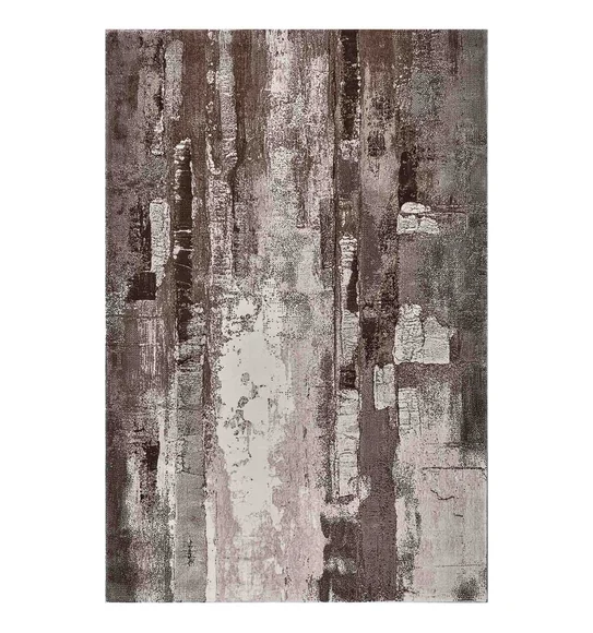 Alan Polypropylene Abstract Carpet Brown and Cream