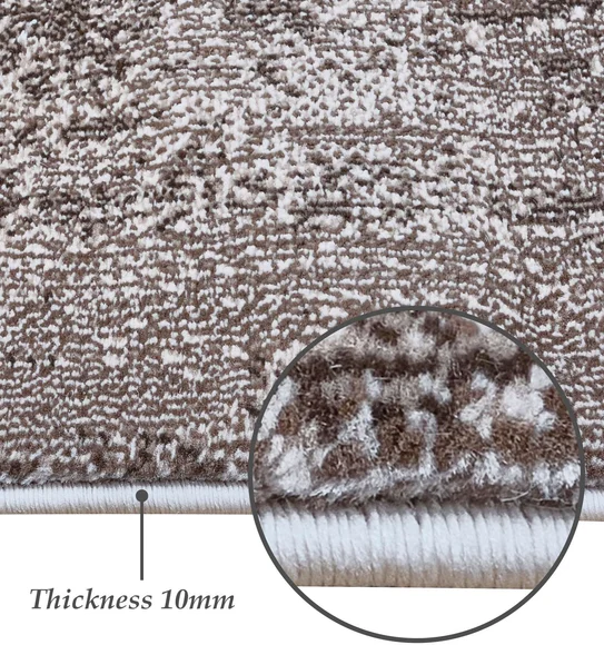 Alan Polypropylene Abstract Carpet Brown and Cream