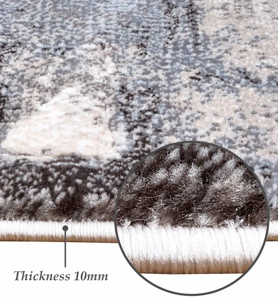 Alan Polypropylene Abstract Carpet Cream and Grey