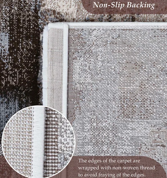 Alan Polypropylene Abstract Runner Brown Cream