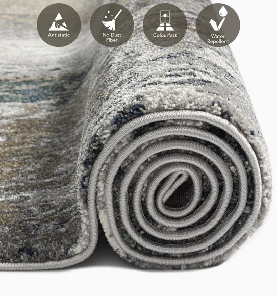 Diamond Abstract Machine Made Carpet Beige