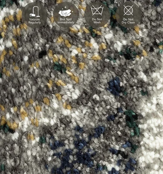 Diamond Abstract Machine Made Carpet Beige