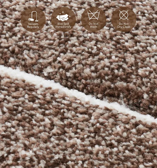 Diamond Abstract Machine Made Carpet Cream and Brown