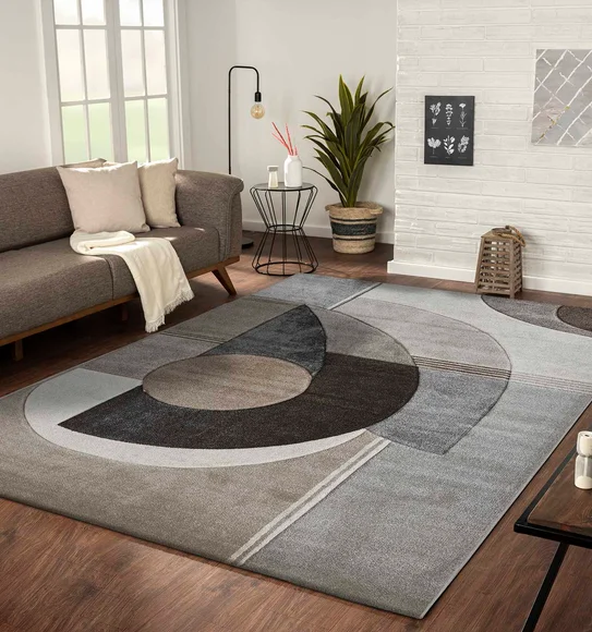 Diamond Geometric Machine Made Carpet D.Brown and L.Brown