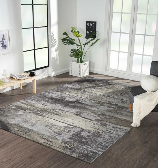 Ibiza Abstract Carpet Grey