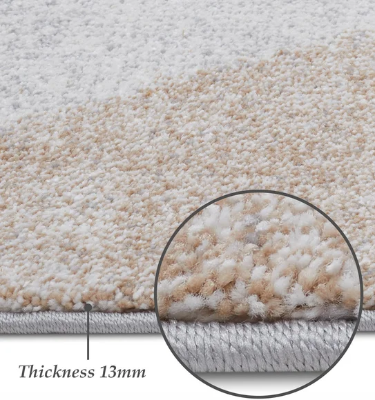 Diamond Polypropylene Abstract Carpet Rust and Cream
