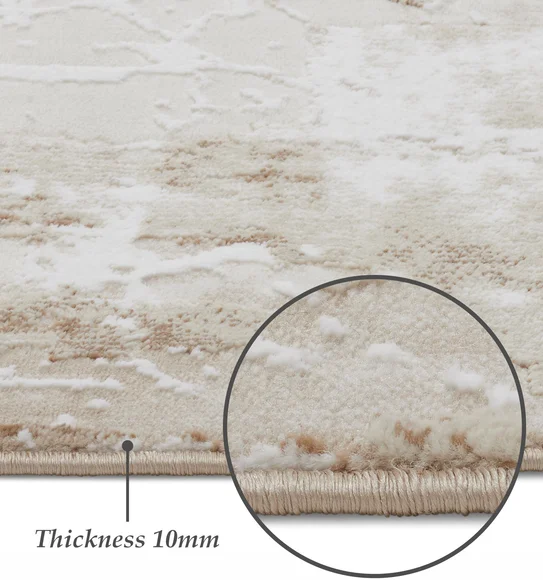Seher Abstract Bedside Runner Beige