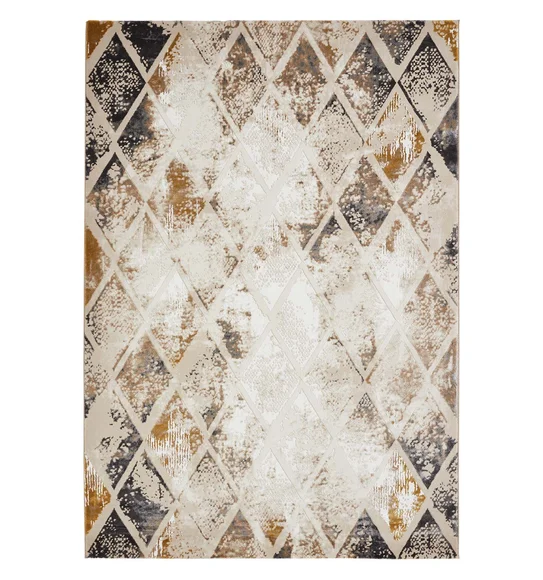 Seher Abstract Machine Made Carpet Beige Antracite