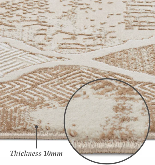 Seher Moroccan Machine Made Carpet D Beige