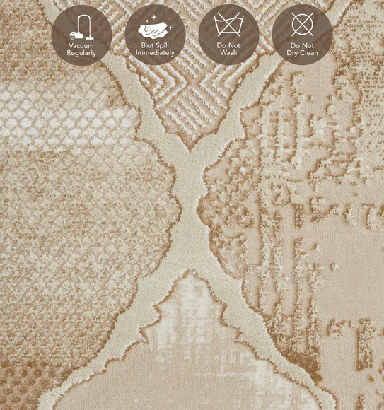 Seher Moroccan Machine Made Carpet D Beige