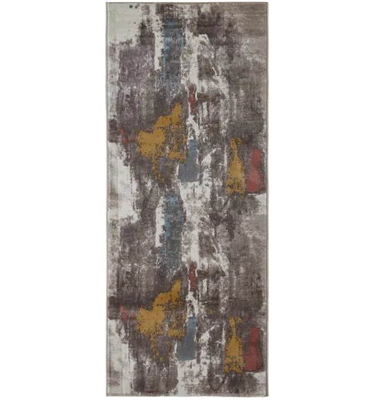 Flamme Polypropylene Abstract Runner Multi