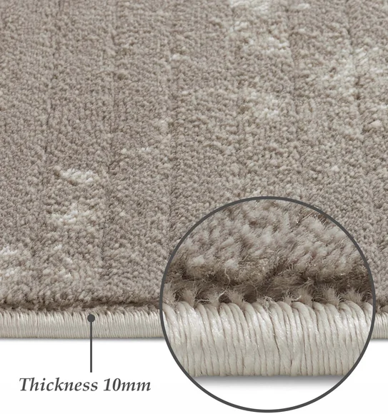 Flamme Polypropylene Abstract Carpet Olive and Mustard