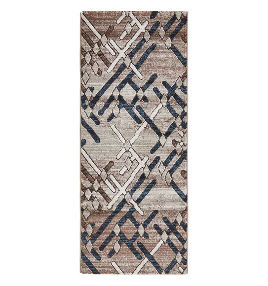 Genious Machine Made Runner Navy and Brown